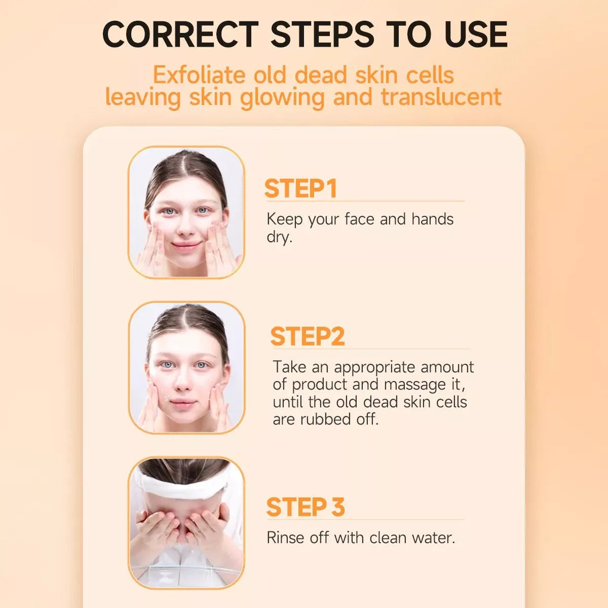 Orange Enzymes Exfoliating Brightening Gel - Scrub Face Body Brightening